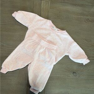 Nike Light Pink Infant Sweatshirt with Black Swoosh